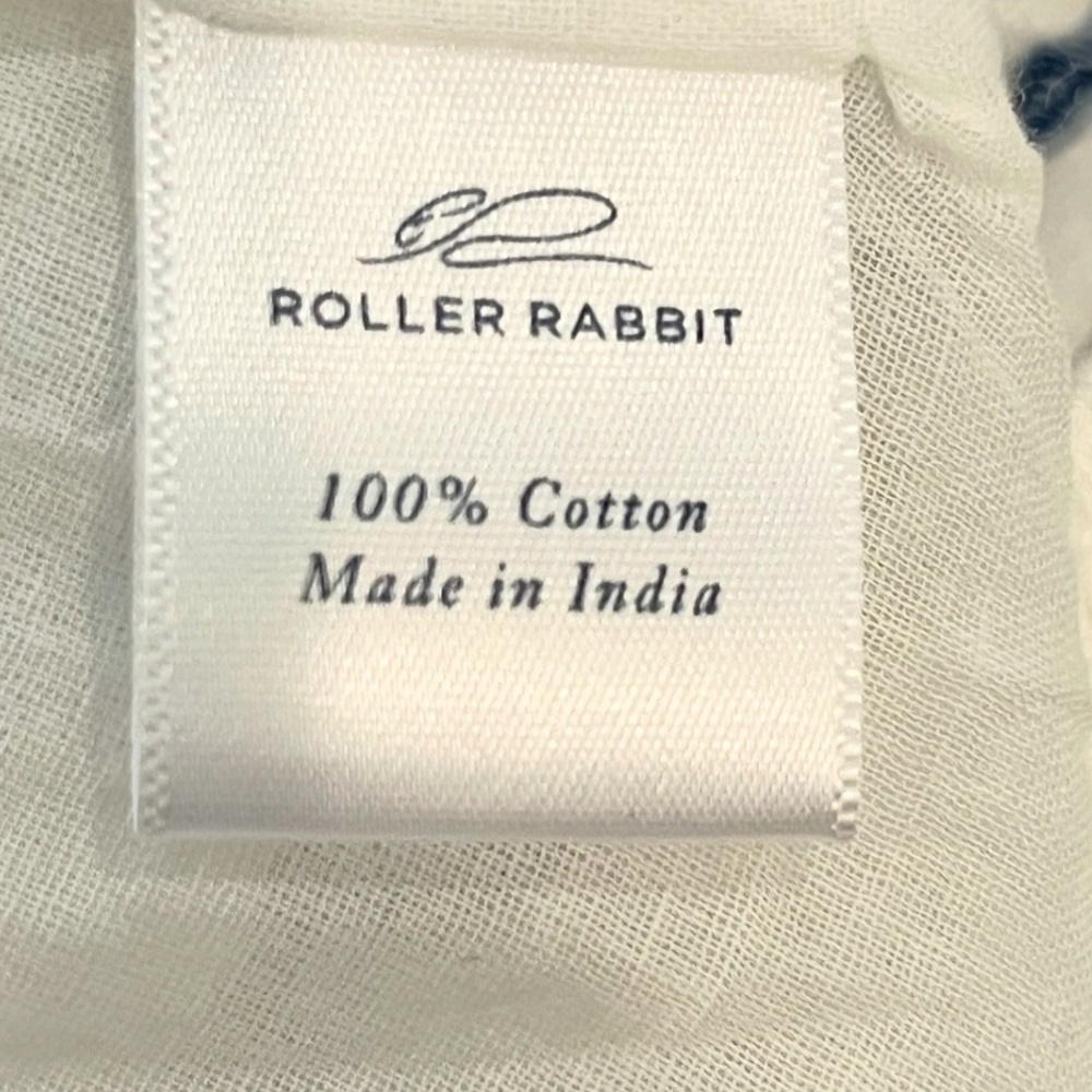 Roller Rabbit Mona Border Maricruz Dress Size Small White & Navy - Picture 9 of 11